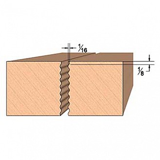 SINGLE Molding Knife for Glue Joint MWC-436 (Profile Width: 2-1/4'') for Woodmaster and similar machines