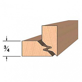 SET of 2 Molding Knives for Lock Miter MWC-440 (Profile Width: 1'') for Williams&Hussey and similar machines