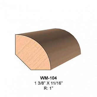 SINGLE Molding Knife for Quarter Round WM-104 (Profile Width: 1-3/8'') for CORRUGATED Knife Systems