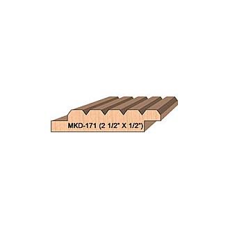 SINGLE Molding Knife for Wainscotting MWC-171 (Profile Width: 2-1/2'') for CORRUGATED Knife Systems