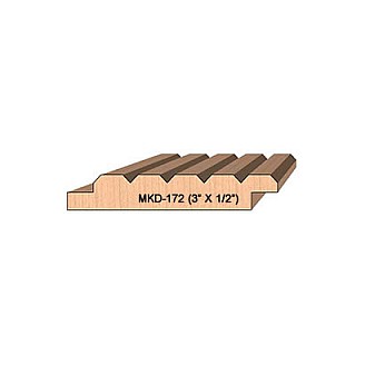 SINGLE Molding Knife for Wainscotting MWC-172 (Profile Width: 3'') for CORRUGATED Knife Systems