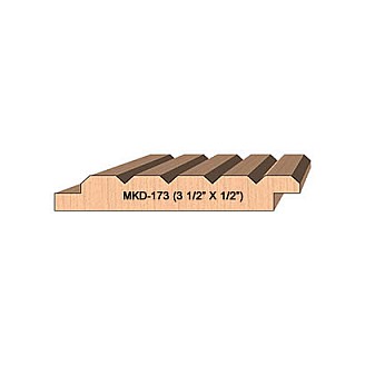 SINGLE Molding Knife for Wainscotting MWC-173 (Profile Width: 3-1/2'') for CORRUGATED Knife Systems
