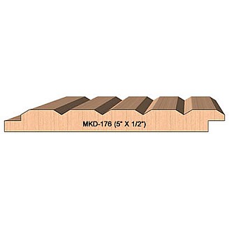 SINGLE Molding Knife for Wainscotting MWC-176 (Profile Width: 5'') for CORRUGATED Knife Systems