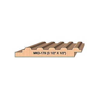 SINGLE Molding Knife for Wainscotting MWC-179 (Profile Width: 3-1/2'') for CORRUGATED Knife Systems
