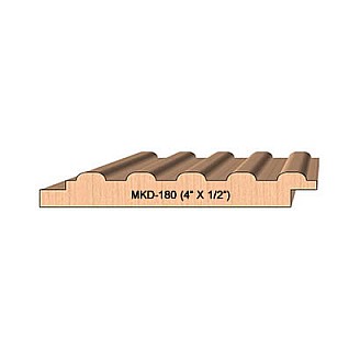 SINGLE Molding Knife for Wainscotting MWC-180 (Profile Width: 4'') for CORRUGATED Knife Systems
