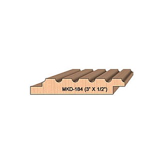 SINGLE Molding Knife for Wainscotting MWC-184 (Profile Width: 3'') for CORRUGATED Knife Systems