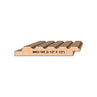 SINGLE Molding Knife for Wainscotting MWC-185 (Profile Width: 3-1/2'') for CORRUGATED Knife Systems