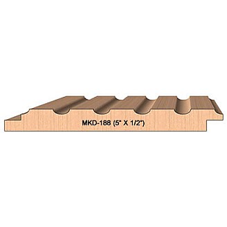 SINGLE Molding Knife for Wainscotting MWC-188 (Profile Width: 5'') for CORRUGATED Knife Systems