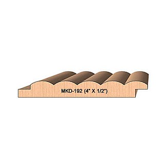 SINGLE Molding Knife for Wainscotting MWC-192 (Profile Width: 4'') for CORRUGATED Knife Systems