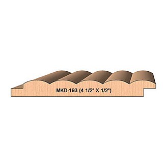 SINGLE Molding Knife for Wainscotting MWC-193 (Profile Width: 4-1/2'') for CORRUGATED Knife Systems