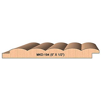 SINGLE Molding Knife for Wainscotting MWC-194 (Profile Width: 5'') for CORRUGATED Knife Systems