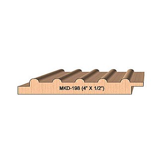 SINGLE Molding Knife for Wainscotting MWC-198 (Profile Width: 4'') for CORRUGATED Knife Systems