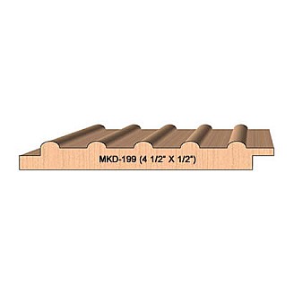 SINGLE Molding Knife for Wainscotting MWC-199 (Profile Width: 4-1/2'') for CORRUGATED Knife Systems