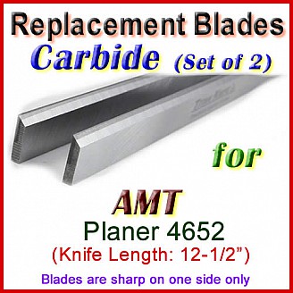 Set of 2 Carbide Blades for AMT 12'' Planer, 4652