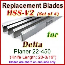 Set of 4 HSS Blades for Delta 20'' Planer, 22-450