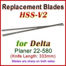 Set of 2 HSS Blades for Delta 13'' Planer, 22-580