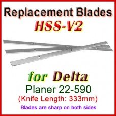 Set of 3 HSS Blades for Delta 13'' Planer, 22-590