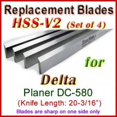 Set of 4 HSS Blades for Delta 20'' Planer, DC-580