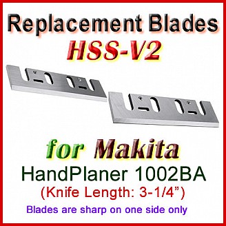 Set of 2 HSS Blades for Makita 4-1/2'' Handheld Planer, 1002BA