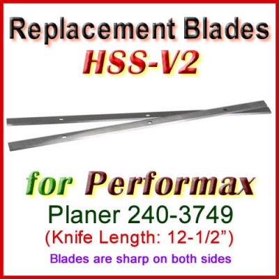 Set of 2 HSS Blades for Performax 12-1/2'' Planer, 240-3749