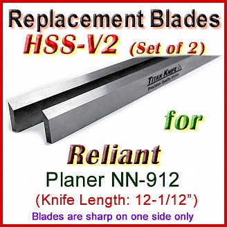Set of 2 HSS Blades for Reliant 12-1/2'' Planer, NN-912