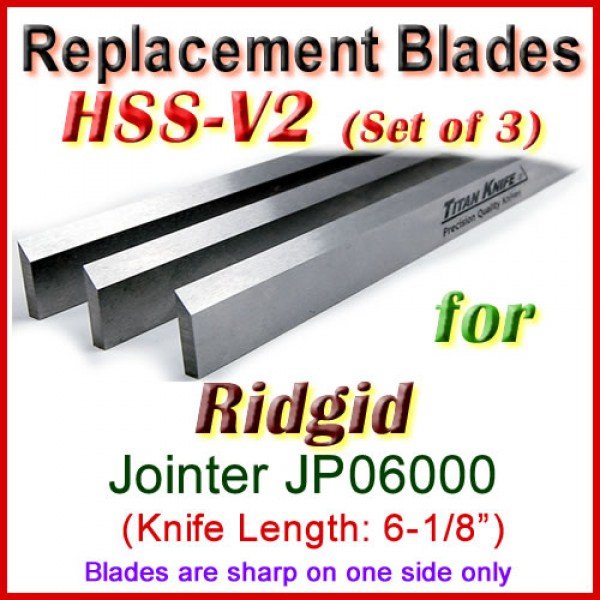 6-1/8"  HSS Jointer Knives blade for Ridgid JP0610 Set of 3 