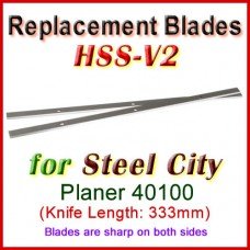Set of 2 HSS Blades for Steel City 13'' Planer, 40100