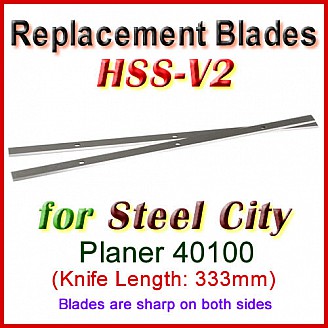 Set of 2 HSS Blades for Steel City 13'' Planer, 40100 Set of 2 HSS Blades for Steel City 13'' Planer, 40100