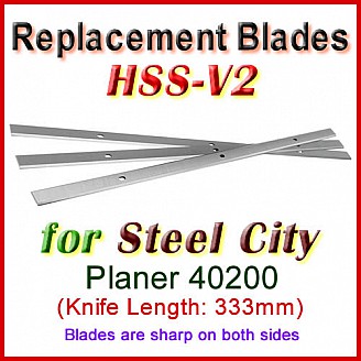 Set of 3 HSS Blades for Steel City 13'' Planer, 40200 Set of 3 HSS Blades for Steel City 13'' Planer, 40200