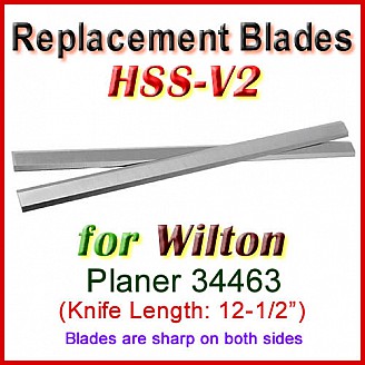 Set of 2 HSS Blades for Wilton 12-1/2'' Planer, 34463