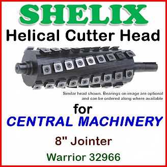 SHELIX for CENTRAL MACHINERY 8'' Jointer, Warrior 32966