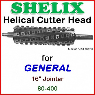 SHELIX for GENERAL 16'' Jointer, 80-400 SHELIX for GENERAL 16'' Jointer, 80-400