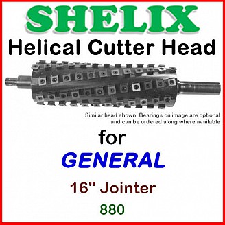 SHELIX for GENERAL 16'' Jointer, 880 SHELIX for GENERAL 16'' Jointer, 880