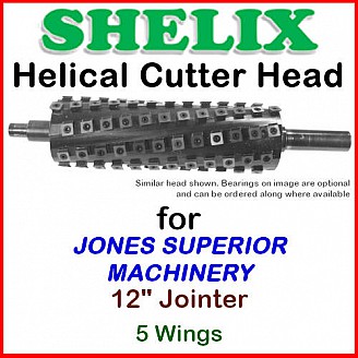 SHELIX for JONES SUPERIOR MACHINERY 12'' Jointer, SHELIX with 5 wings